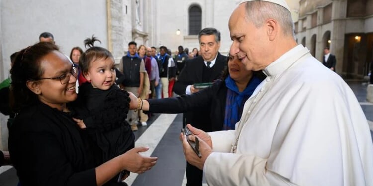 Homeless mother given 'key' to new apartment by Pope Leo XIV 