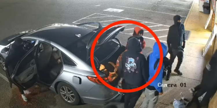 Horde Of Burglary Suspects Pour Out Of Sedan In Scene Out Of Classic Comedy