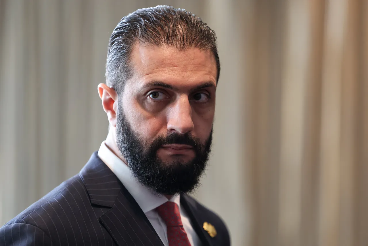 Syrian President Ahmed al-Sharaa waits to meet with France's President Emmanuel Macron on the sidelines of the United Nations General Assembly at the UN headquarters in New York City on September 24, 2025. (Photo by Ludovic MARIN / POOL / AFP)