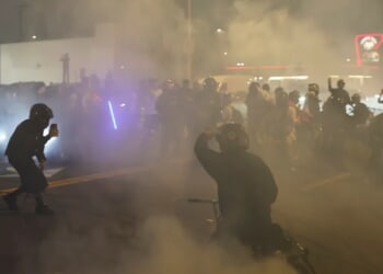 LA Police Deploy Tear Gas On Rowdy Dodgers Fans Following World Series Win
