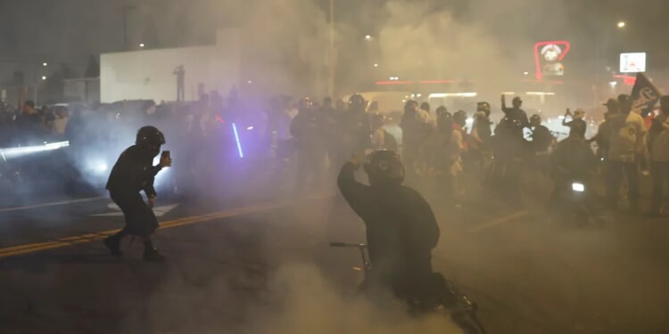 LA Police Deploy Tear Gas On Rowdy Dodgers Fans Following World Series Win