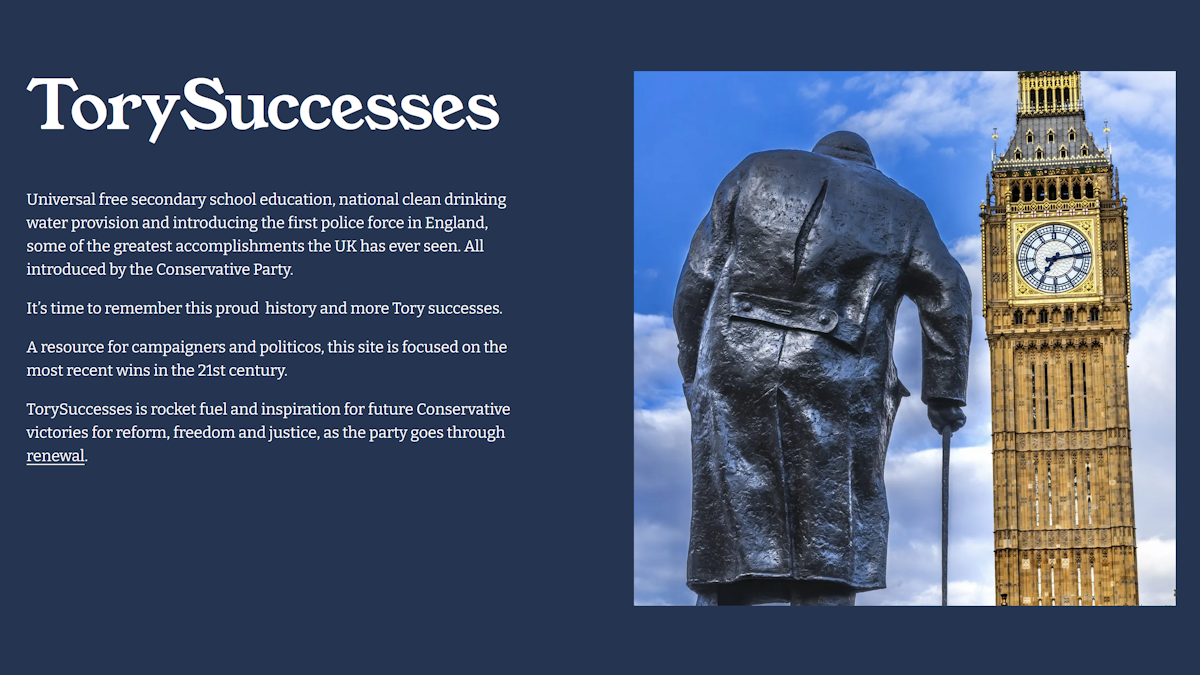 Laura Blumenthal: Introducing Tory Successes, a new resource website for Conservative candidates