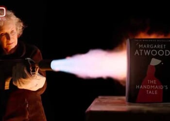 Margaret Atwood Takes a Flamethrower to an 'Unburnable' Copy of the 'Banned' Handmaid's Tale – Twitchy