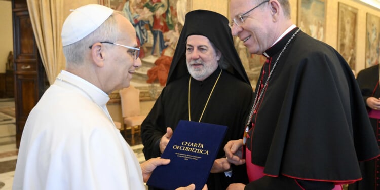Pope Leo XIV receives European Christian leaders after signing of new Ecumenical Charter
