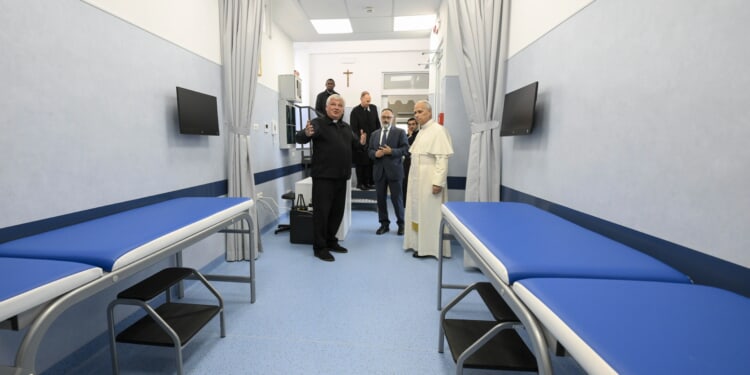Pope Leo XIV visits new health clinic for the poor under St. Peter’s colonnade