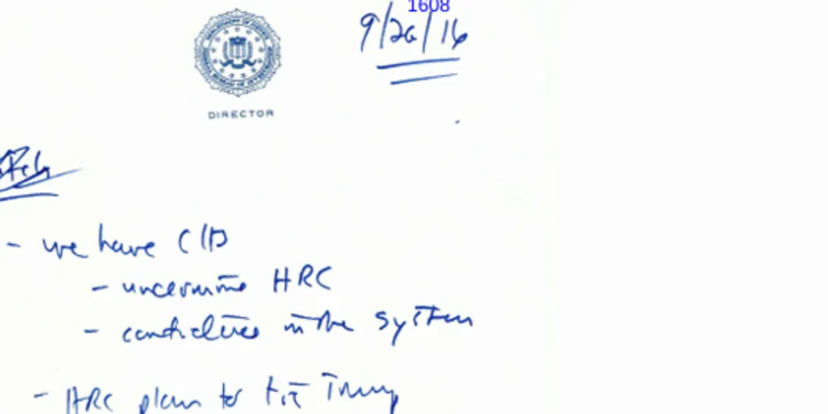 Read Handwritten Notes On Clinton’s ‘Plan To Tie Trump’ That James Comey Left In An FBI Safe