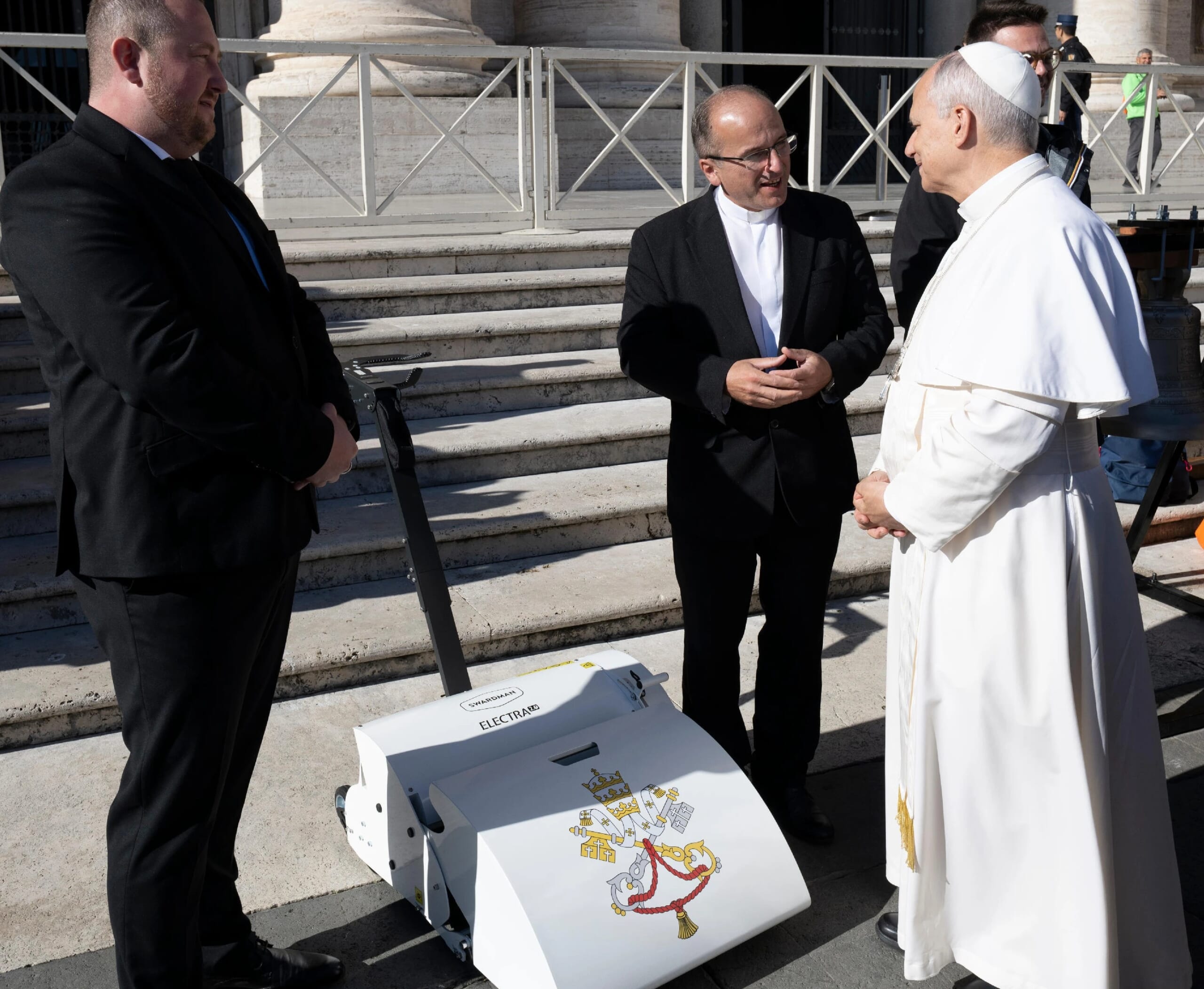 Pope Leo XIV receives custom electric lawn mower from Czech Republic for Vatican Gardens and Castel Gandolfo