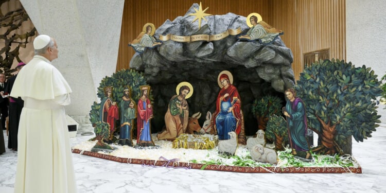 Pope Leo XIV thankful for pro-life Nativity scene that ‘represents a life preserved from abortion’