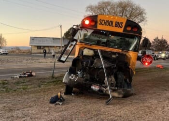 School buses crash in Idaho with several kids hurt, including 1 flown to hospital