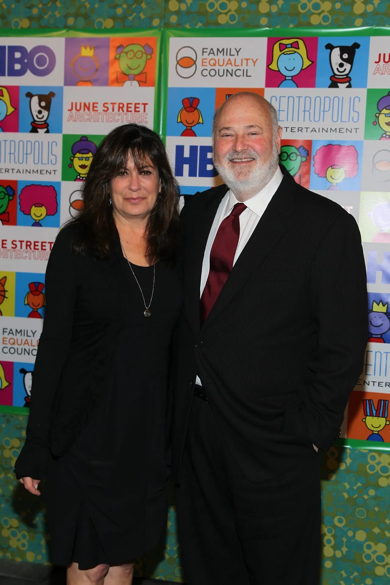 UNIVERSAL CITY, CA - FEBRUARY 11: Rob Reiner (R) and Michele Singer attend the Family Equality LA Awards Dinner at The Globe Theatre at Universal Studios on February 11, 2012 in Universal City, California. (Photo by Noel Vasquez/Getty Images for Family Equality Council)