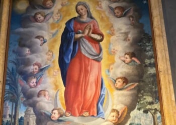 First painting in Rome of Our Lady of Guadalupe preserved in fourth-century church