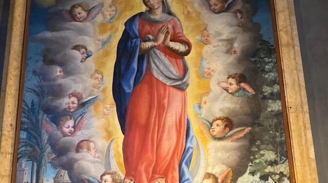 First painting in Rome of Our Lady of Guadalupe preserved in fourth-century church