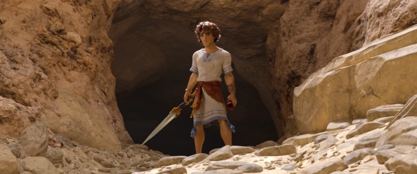 A new animated film titled “David” tells the story of King David — from his humble beginnings as a shepherd boy to his battle against Goliath. Credit: Sunrise Animation Studios