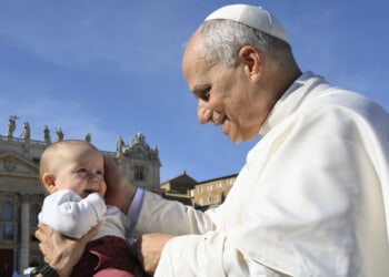 A look at Pope Leo XIV meeting babies in 2025