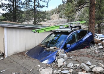 California's intense winter storms transformed some roads into rivers of mud