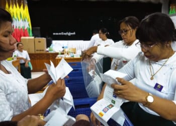 Critics say vote is a sham as Myanmar holds first election since military seized power