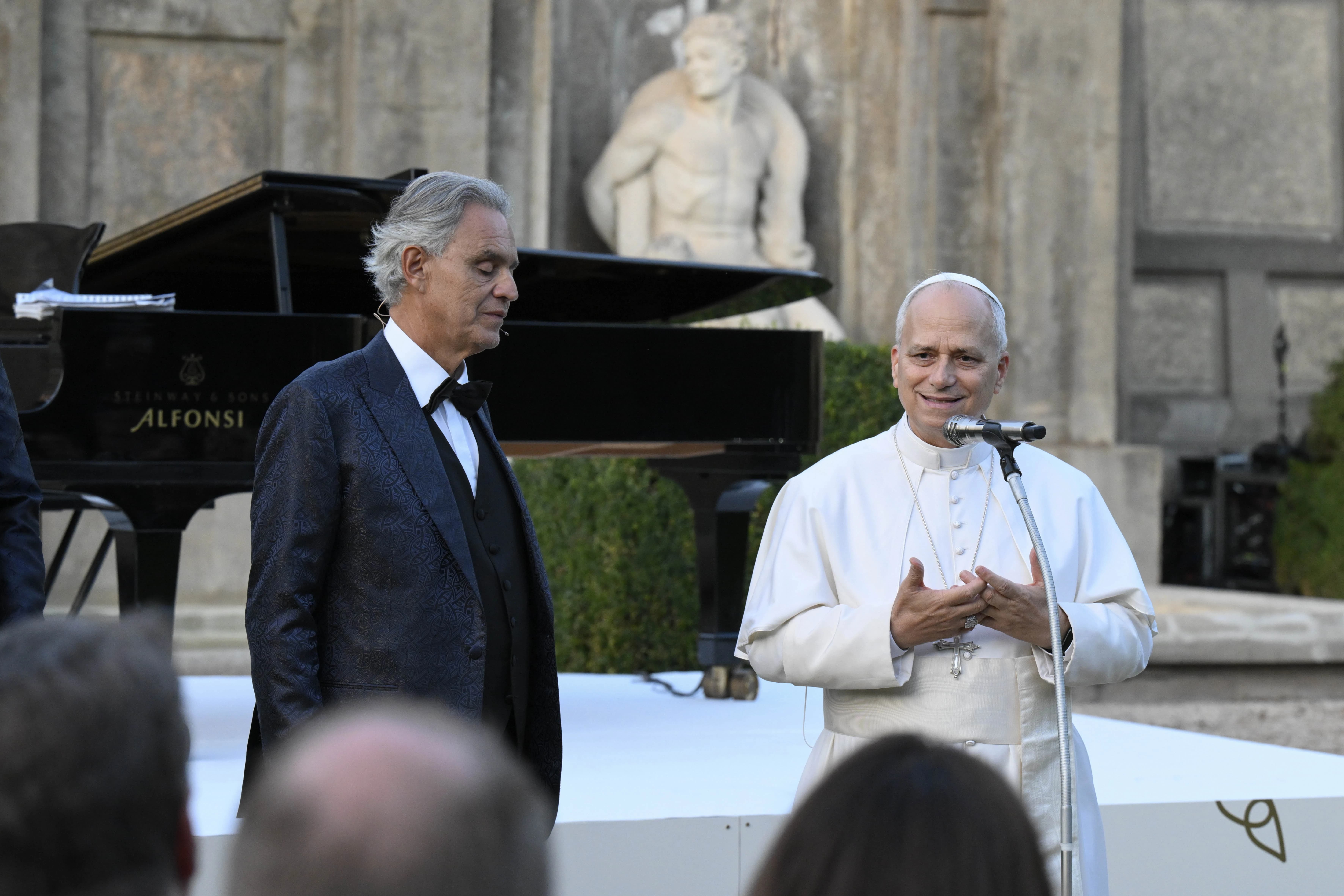 Pope Leo XIV on Friday, Sept. 5, 2025, officially inaugurated the Laudato Si’ Village in Castel Gandolfo with a liturgical celebration highlighting the “vocation” of every person to care for creation, including a performance by Andrea Bocelli. | Credit: Vatican Media