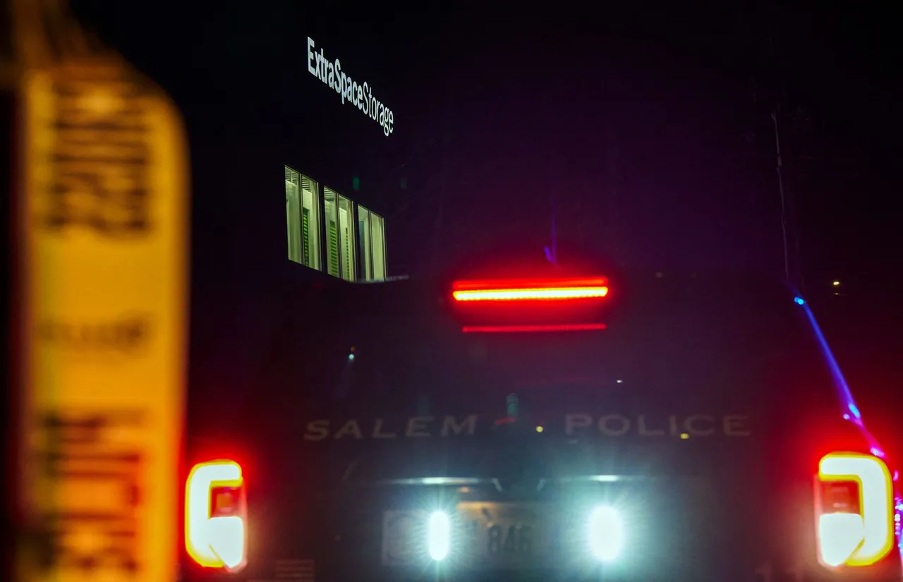 A Salem Police Department cruiser is parked outside the storage facility where the suspect behind the mass shooting at Brown University was found dead, in Salem, New Hampshire, on December 19, 2025. (Photo by Bing Guan / AFP via Getty Images)