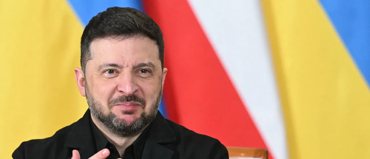 Ukraine President Volodymyr Zelensky meets with the Polish Prime Minister at the Prime Minister's Office in Warsaw, Poland, on December 19, 2025.