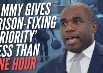 Lammy's 'Justice Performance Board' to Fix Prison Releases Has Met Once for 45 Minutes – Guido Fawkes