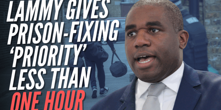 Lammy's 'Justice Performance Board' to Fix Prison Releases Has Met Once for 45 Minutes – Guido Fawkes