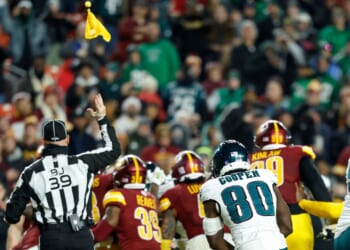 Late-Game Brawl Leads to 3 Ejections as Eagles Defeat Commanders, Clinch NFC East [WATCH]
