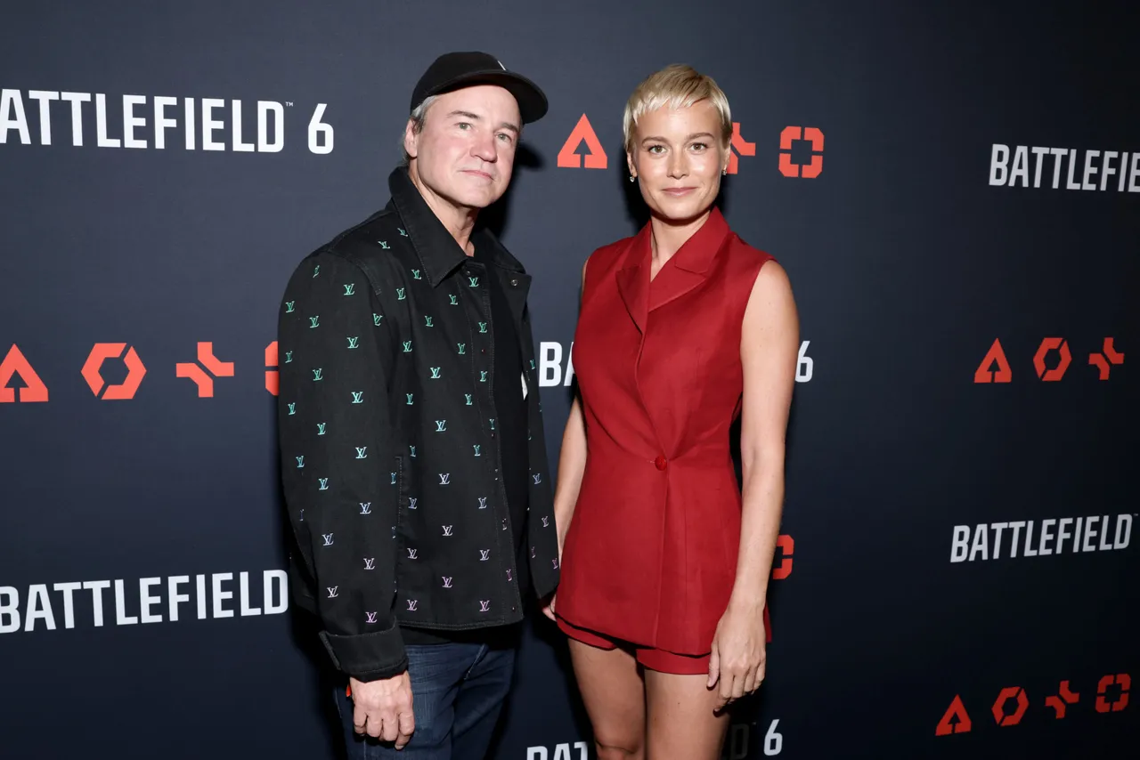 LOS ANGELES, CALIFORNIA - JULY 31: (L-R) Vince Zampella and Brie Larson attend the BATTLEFIELD 6 reveal celebration hosted by Electronic Arts and Battlefield Studios at Sunset Room Hollywood on July 31, 2025 in Los Angeles, California. (Photo by Matt Winkelmeyer/Getty Images for EA Entertainment)