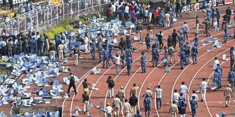 Soccer Stadium Gets Destroyed In India After Fans Can’t See Lionel Messi In Unbelievable Scene