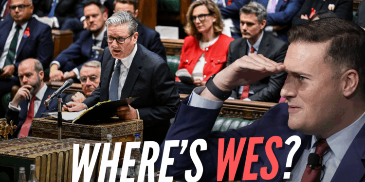 Streeting Avoids Frontbench for Third PMQs in a Row – Guido Fawkes