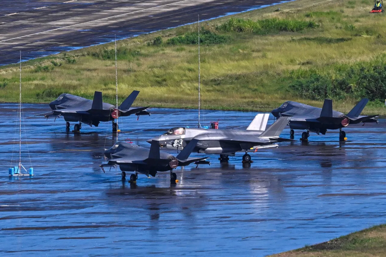 US Marine Corps F-35B fighter jets sit on the tarmac at José Aponte de la Torre Airport, formerly Roosevelt Roads Naval Station, on December 17, 2025 in Ceiba, Puerto Rico. (Photo by Miguel J. Rodriguez Carrillo / AFP via Getty Images)