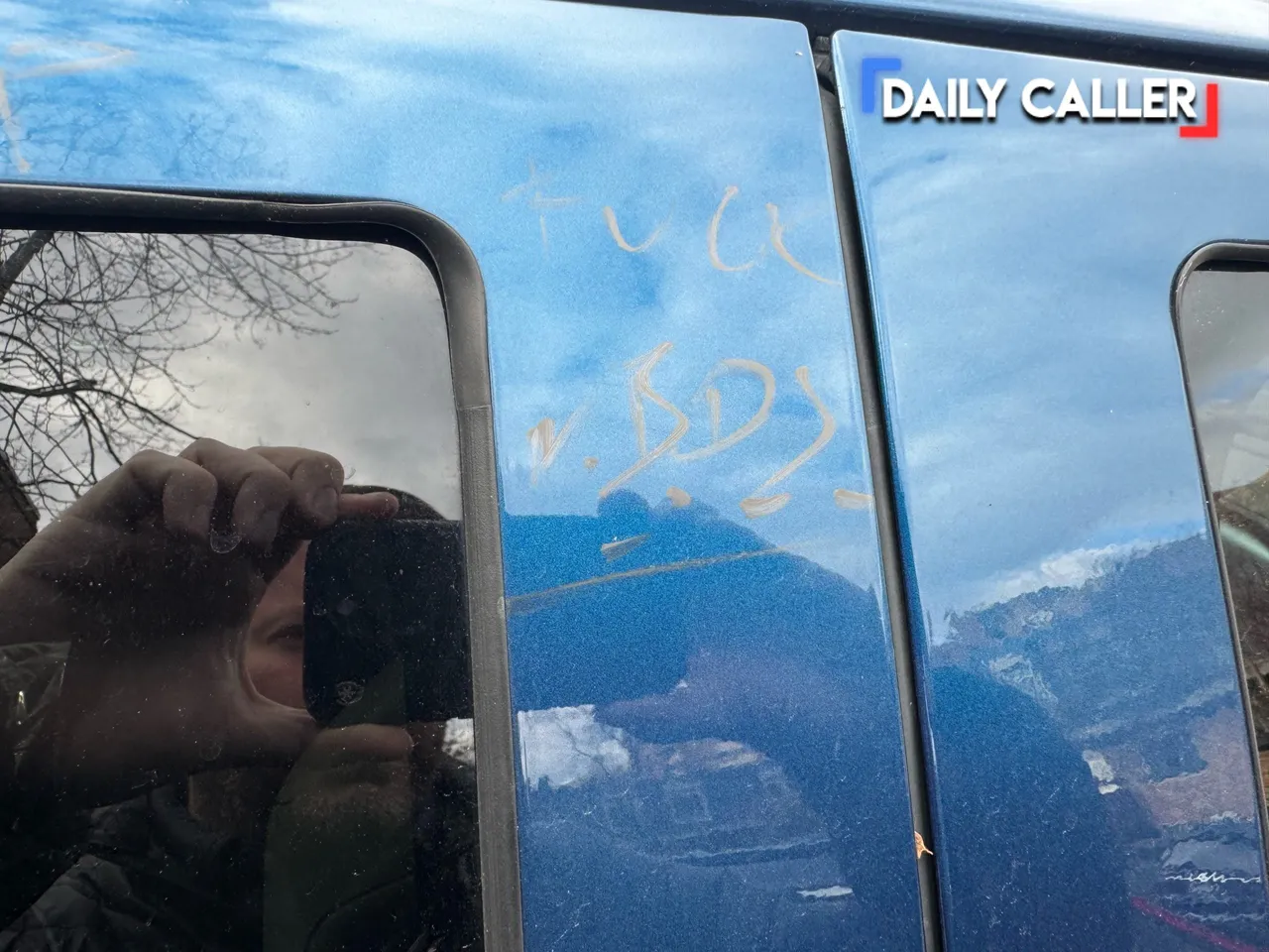 Mills car found vandalized with the writing 