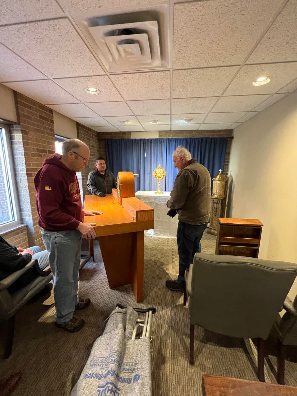 Francisco Paredes, center, works at St. Gabriel Catholic Church in Hopkins, Minnesota, before being deported to Mexico on Dec. 4, 2025. | Credit: Photo courtesy of Francisco Paredes