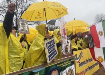 American protesters brave D.C. chill to call for Iranian regime change