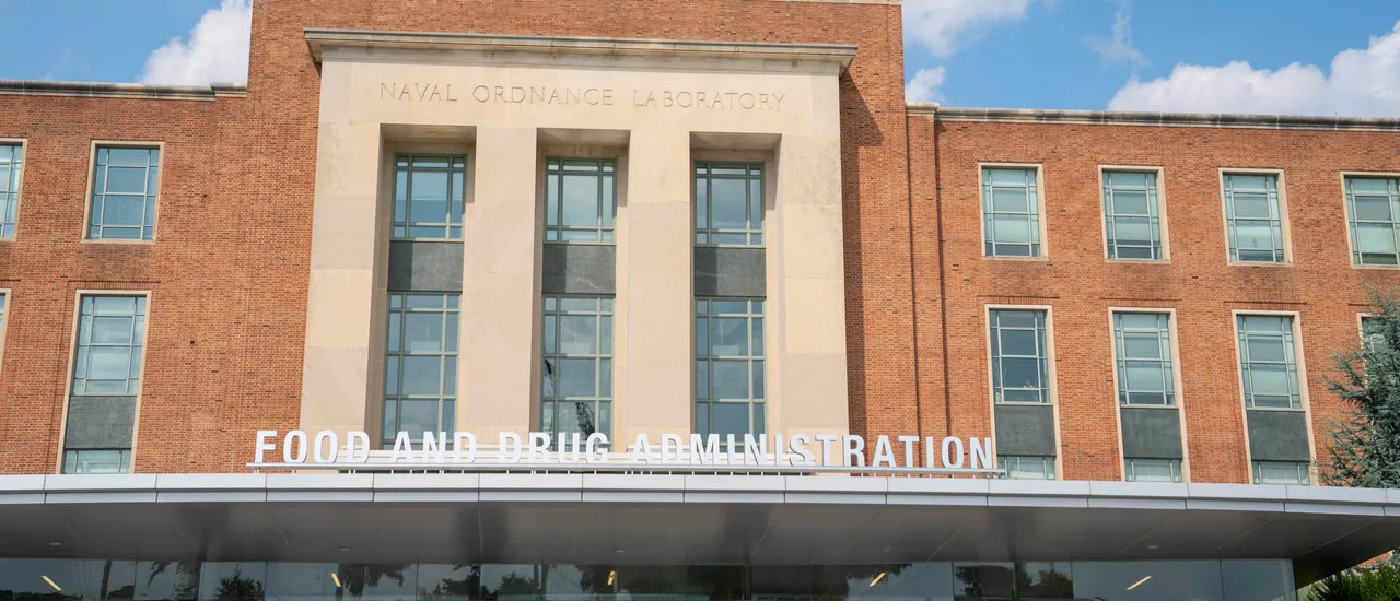 The exterior of the Food And Drug Administration headquarters is seen on July 20, 2020 in White Oak, Maryland. (Photo by Sarah Silbiger/Getty Images)