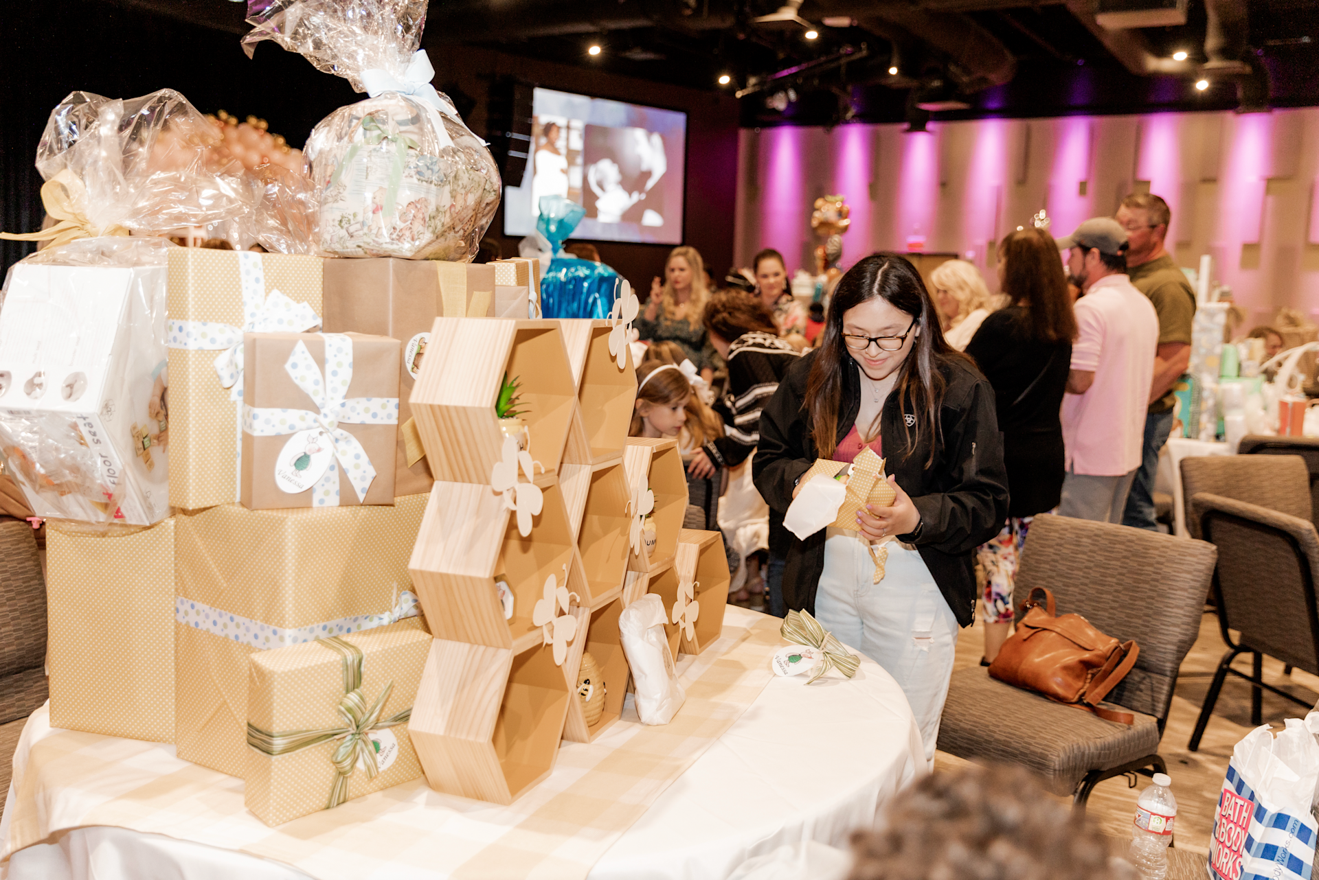 A woman receives a baby shower at her local church through Embrace Grace. | Credit: Embrace Grace