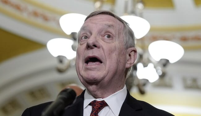 Headless ICE Agent? Sen. Dick Durbin Waves Obvious AI Fake on Senate Floor to Slam Immigration Policies – Twitchy