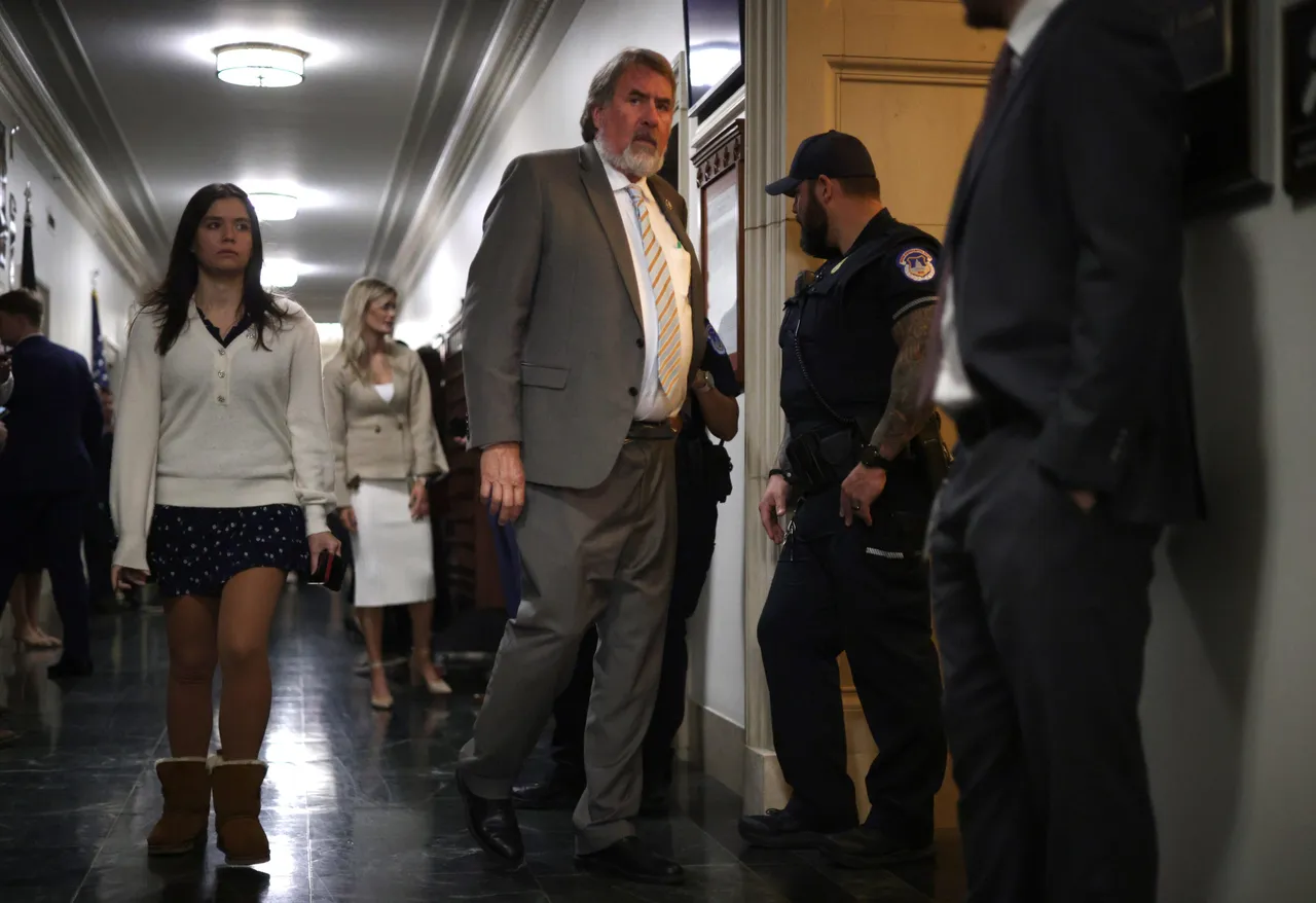 U.S. Rep. Doug LaMalfa (R-CA) walks to a House Republican conference meeting October 24, 2023. (Photo by Alex Wong/Getty Images)