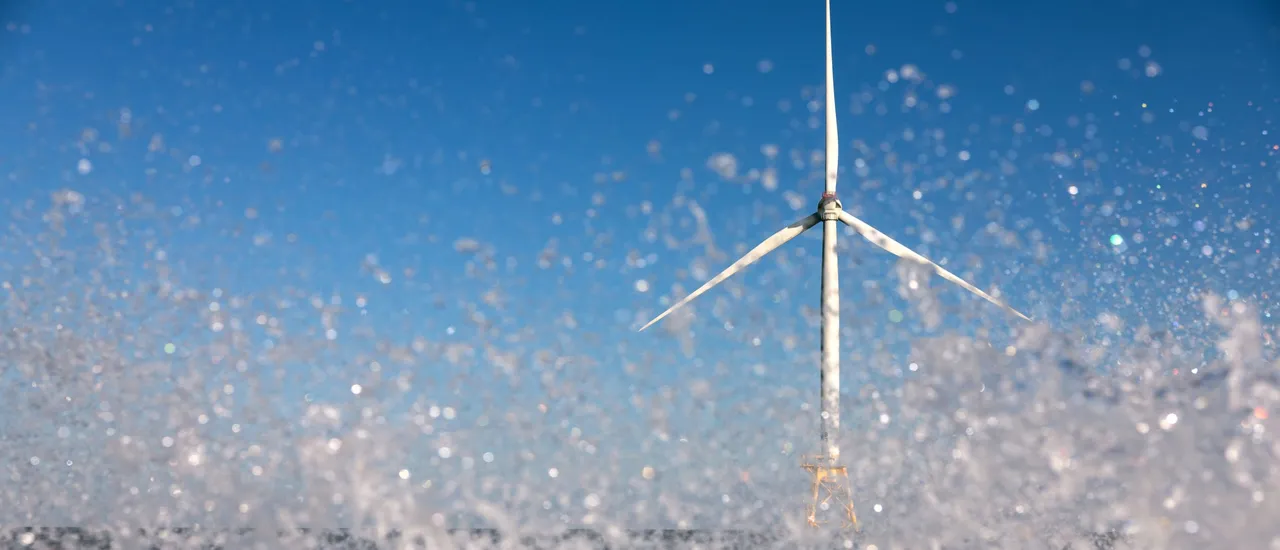 A wind turbine generates electricity at the Block Island Wind Farm on July 07, 2022 near Block Island, Rhode Island. (Photo by John Moore via Getty Images)