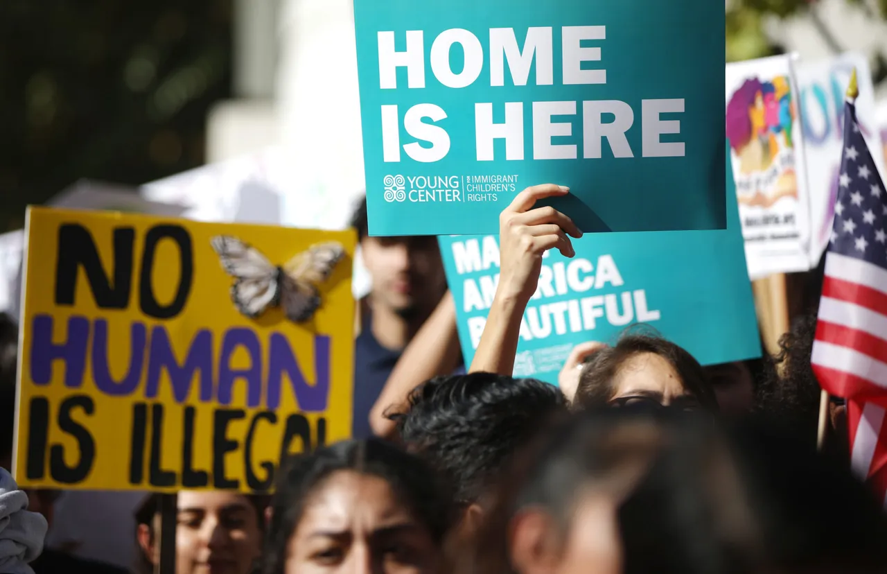 Students and supporters rally in support of DACA recipients on the day the Supreme Court hears arguments in the Deferred Action for Childhood Arrivals (DACA) case on November 12, 2019 in Los Angeles, California. Hundreds of students walked out of their schools to protest and rally in defense of DACA and immigrant rights.