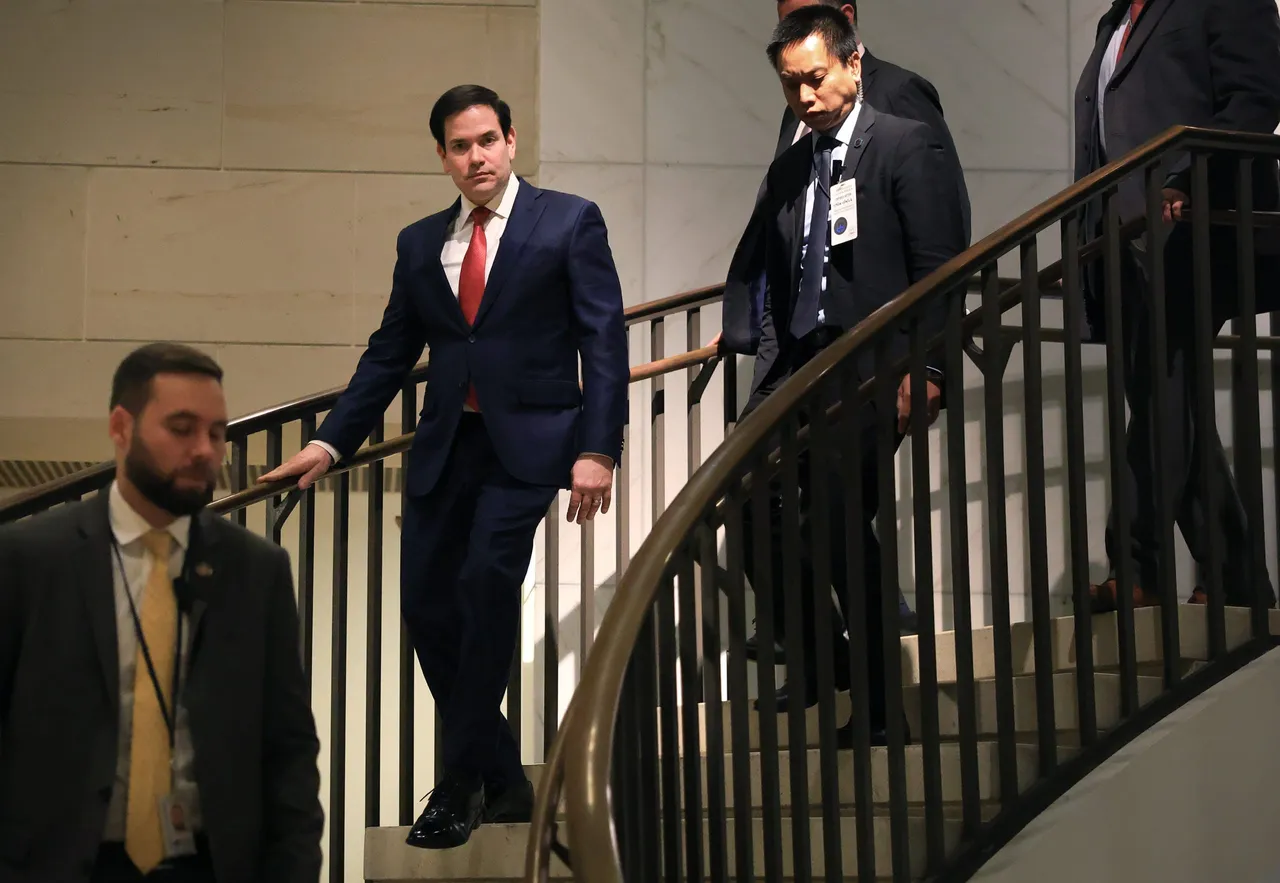 U.S. Secretary of State Marco Rubio arrives for a briefing with bicameral congressional leadership at the U.S. Capitol on January 05, 2026 in Washington, DC. The briefing addressed U.S. actions in Venezuela, including the capture of Venezuela’s Nicolas Maduro and his wife, Cilia Flores. (Photo by Joe Raedle/Getty Images)