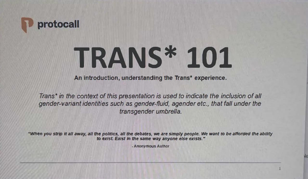 Protocall Company Trans 101 training 