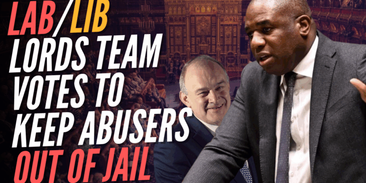 Labour and LibDem Peers Vote Against Mandatory Jail for Sexual Offenders – Guido Fawkes