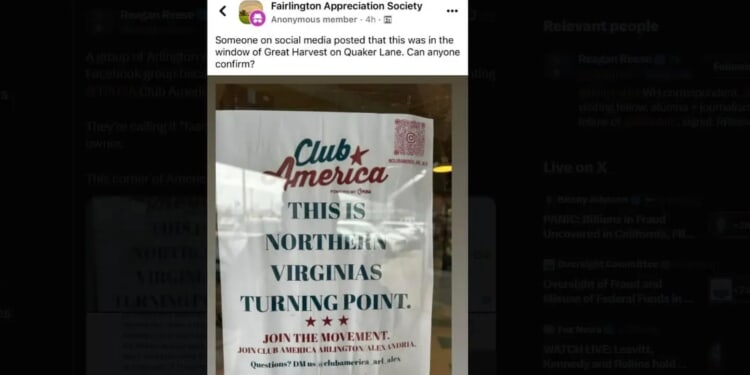 Local Libs Lose Their Minds After Based Bread Shop Posts TPUSA Flier In Window