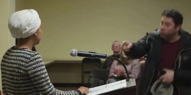 Man Sprays Ilhan Omar WIth Mystery Substance At Minneapolis Town Hall