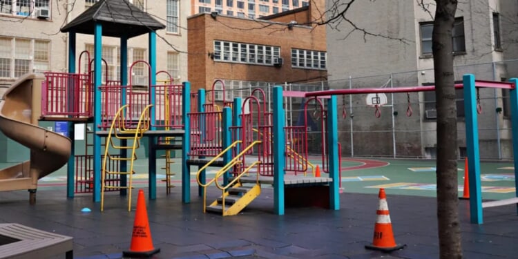 Police Investigating After Someone Painted Dozens Of Red Swastikas On Playground Slides