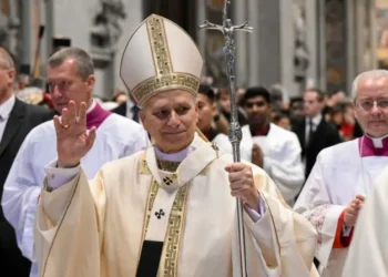 Pope Leo XIV debuts new papal staff