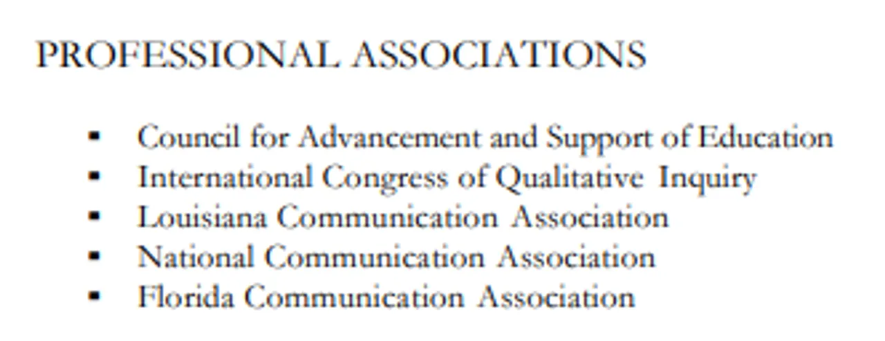 Julia Letlow Curriculum Vitae 2020