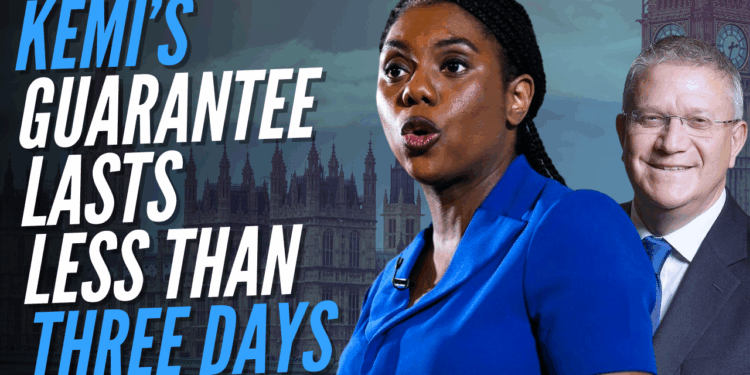 Rosindell Jumped Just 60 Hours After Kemi's Promise '100% No More Senior Tory Defections' – Guido Fawkes