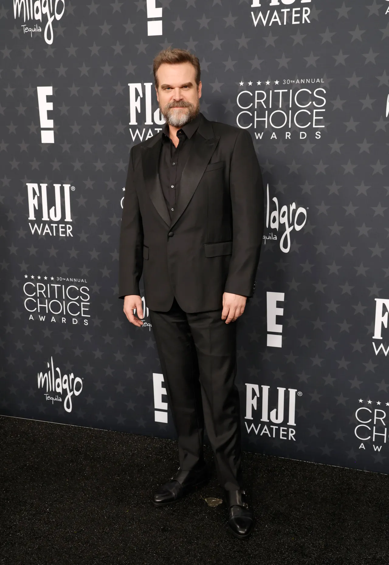 SANTA MONICA, CALIFORNIA - FEBRUARY 07: David Harbour attends the 30th Annual Critics Choice Awards at Barker Hangar on February 07, 2025 in Santa Monica, California. (Photo by Frazer Harrison/Getty Images)