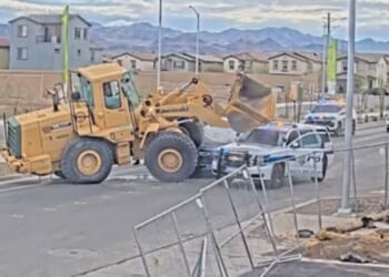 Suspect Goes Full Grand Theft Auto, Tries Running Over Cops with a Front End Loader [WATCH]